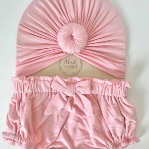Baby Girl new set turban + bloomer